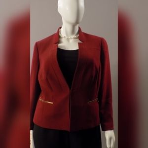 Tahari Burgundy Suit Jacket